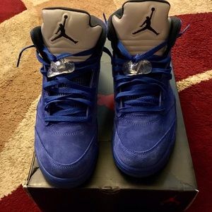 Jordan 5 blue suede